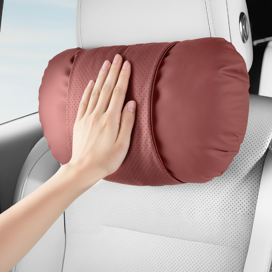 Car Neck Pillow and Lumbar Support Cushion – Nappa Leather