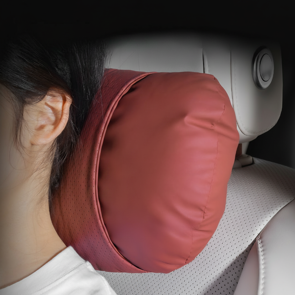 Car Neck Pillow and Lumbar Support Cushion – Nappa Leather